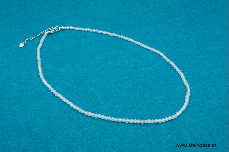 Kette Mondstein facettiert 3mm